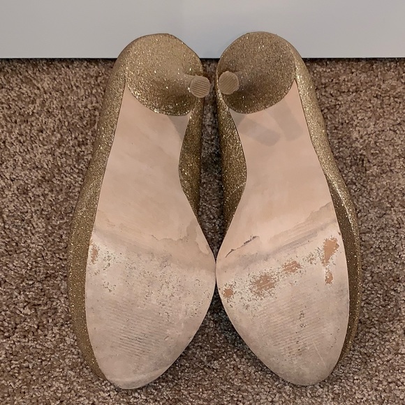 SOLD Gold glitter Steve Madden pumps size 8 - Picture 6 of 7